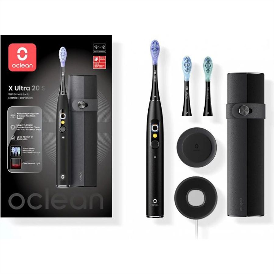 Oclean X Ultra 20 Set Schallzahnbürste Grün, 84’000 Bewegungen/min, Smart Touchscreen, 40 Tage Akku