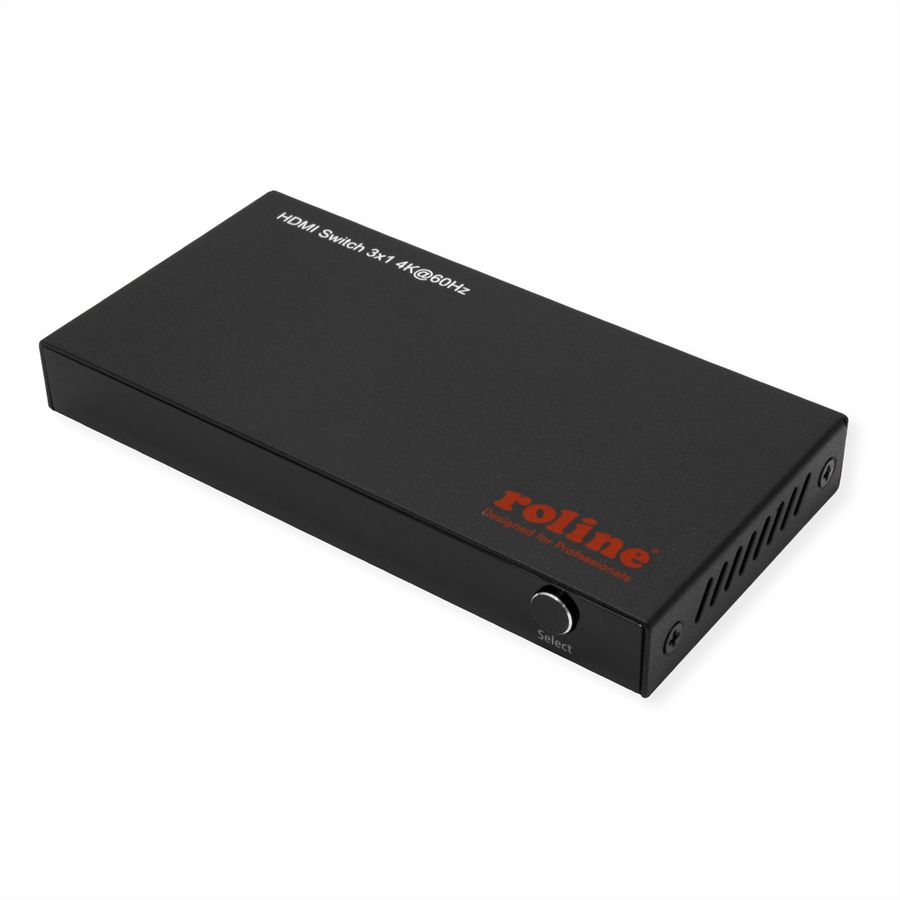 ROLINE 4K HDMI Switch, 3-fach, mit Fernbedienung