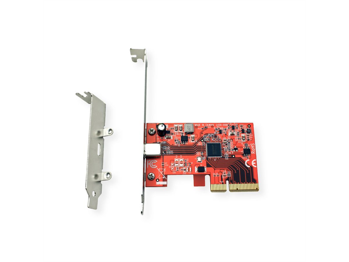 ROLINE PCI-Express-Karte, USB 3.2 Gen 2x2, 1 Port Typ C