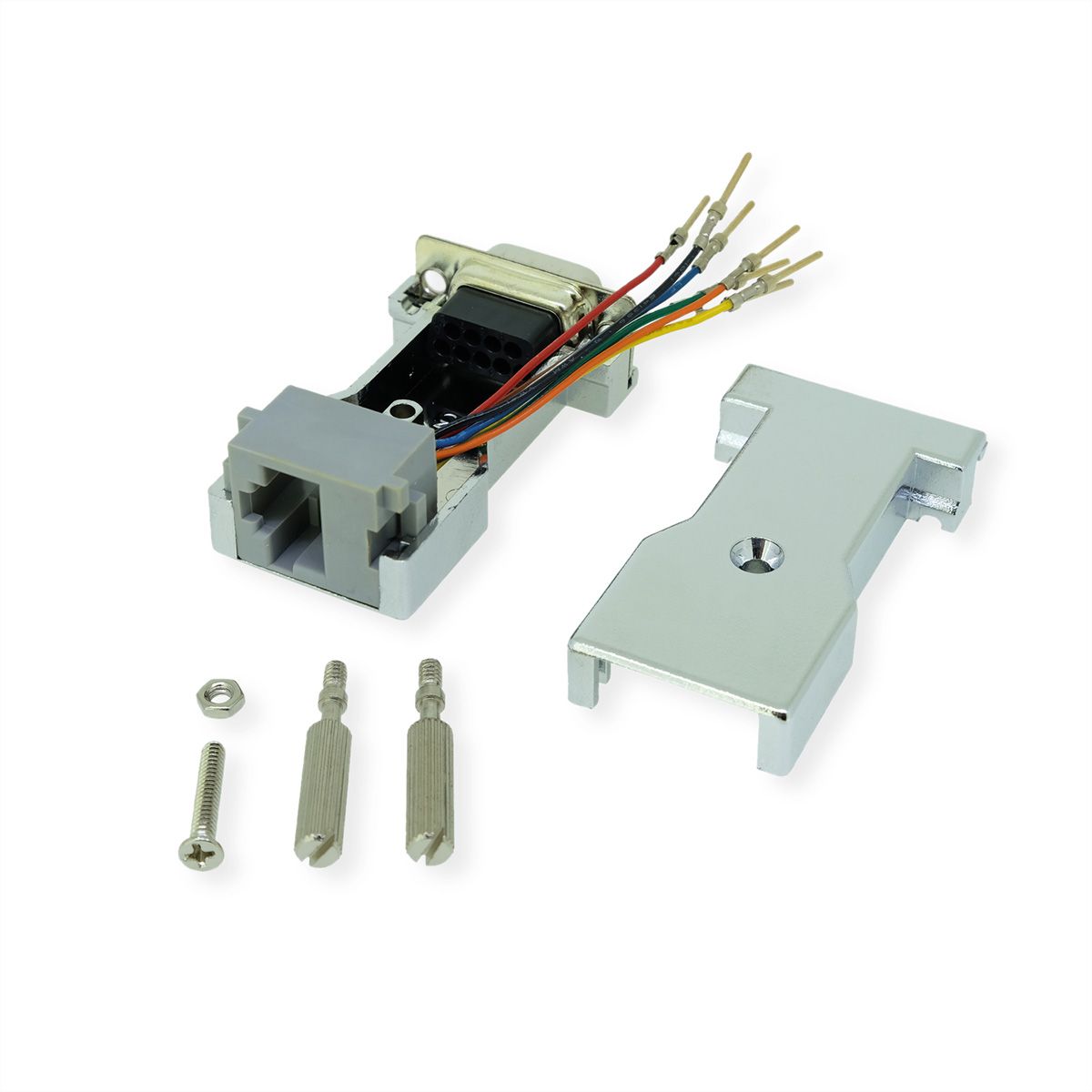 ROLINE DB9 mâle-RJ45 femelle 8P / 8C 8 fils, argent