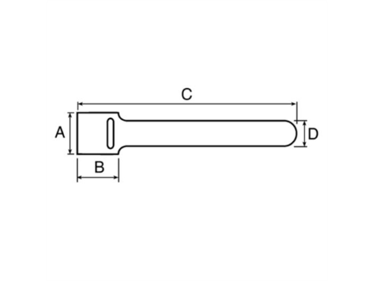 SCHROFF Klettband - KLETTVERSCHLUSS 10STK, Velcro®-Klettband 12 x 300 mm
