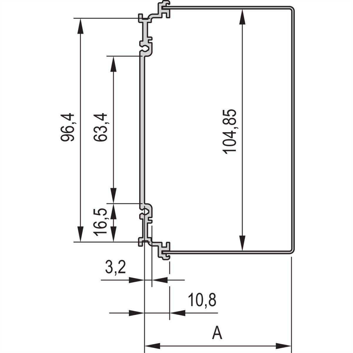SCHROFF Kit d'unité enfichable PRO, avec capot, version blindée, 3 U, 12 HP, 167 mm