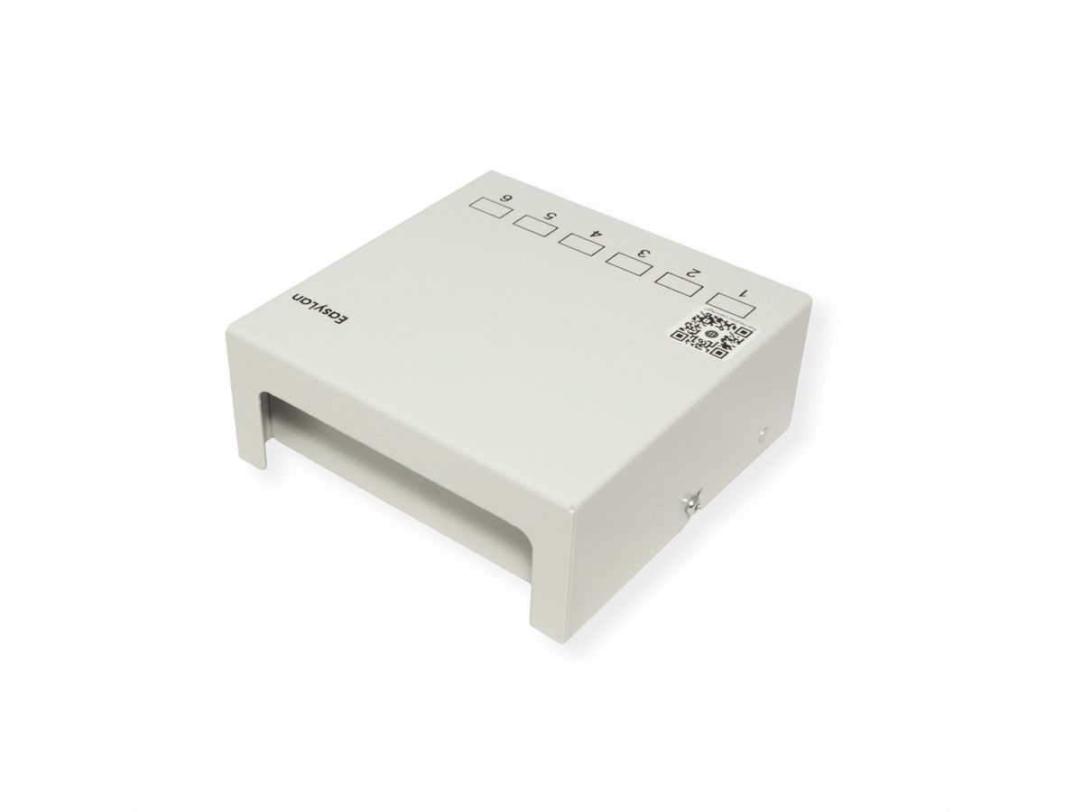 EasyLan Unterbaupanel leer, für 6x Keystone, AP RAL7035