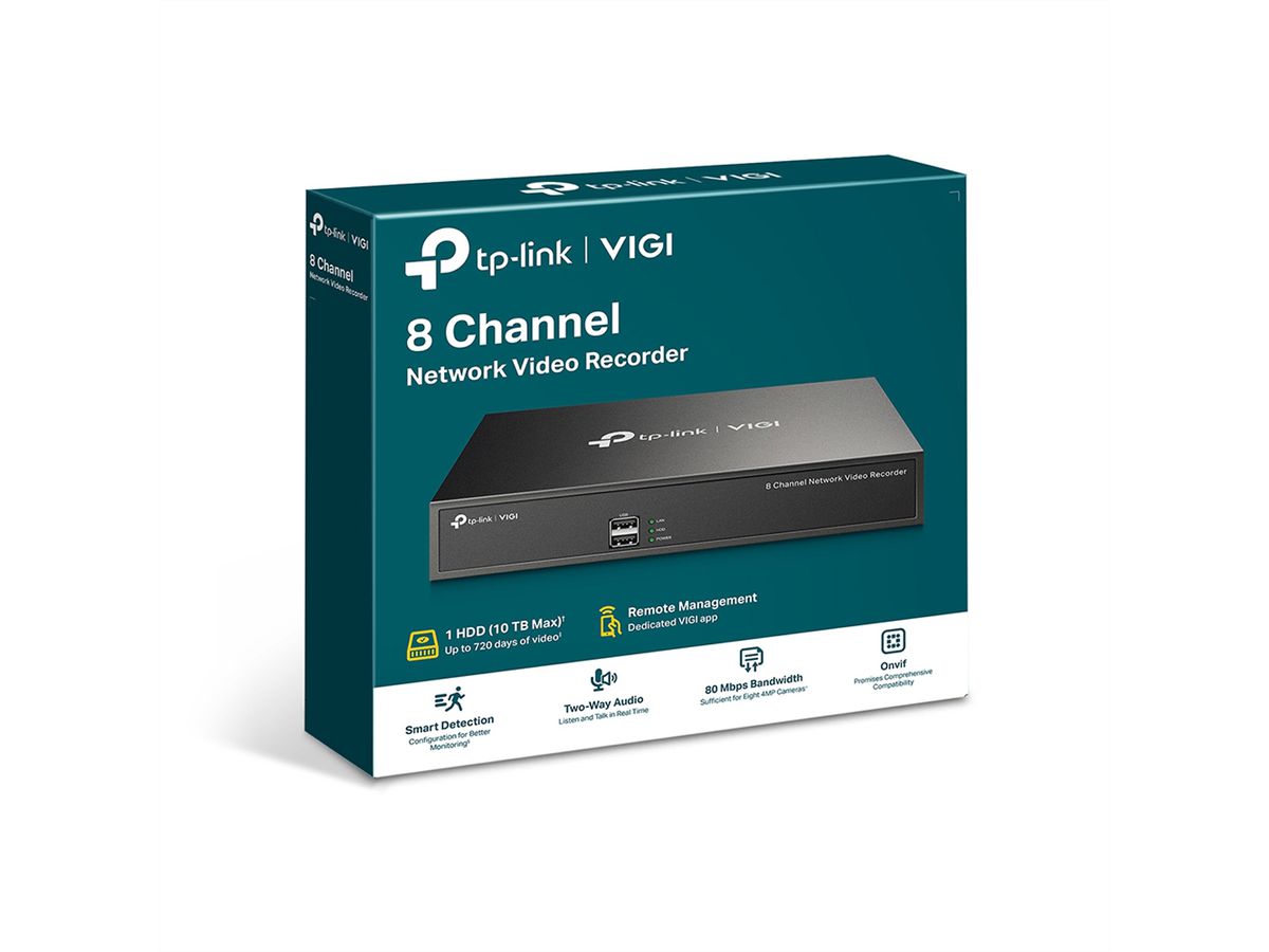 TP-Link NVR1008H NVR Netzwerk-Videorekorder 8-CH