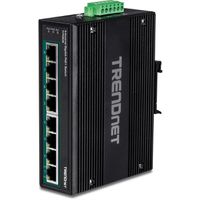 TRENDnet TI-PG80B Switch Rail DIN PoE+ Gigabit industriel à 8 ports (24-56V)