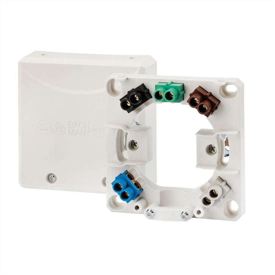 BACHMANN Boîtier de raccord four blanc, 16A/400V (0,75 - 2,5mm²)