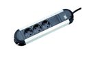 BACHMANN PRIMO Bâti de prises 3x contact de protection, aluminium, 1,75 m
