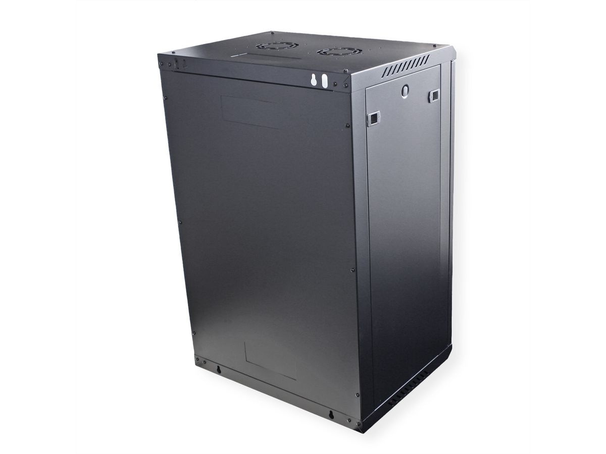 ROLINE 19" Boîtier mural Basic Plus 18U, 600x450 LxP noir