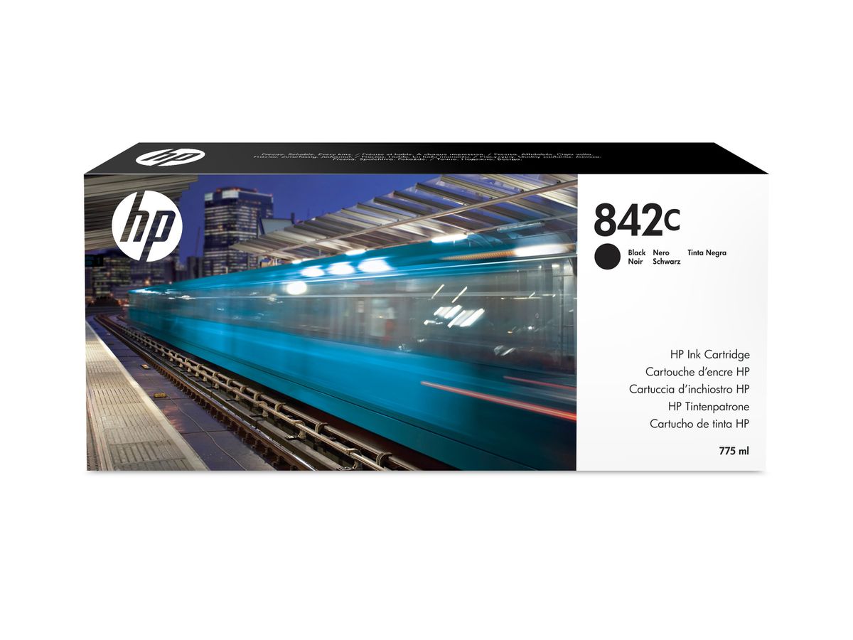 HP 842C cartouche d'encre PageWide XL noir, 775 ml