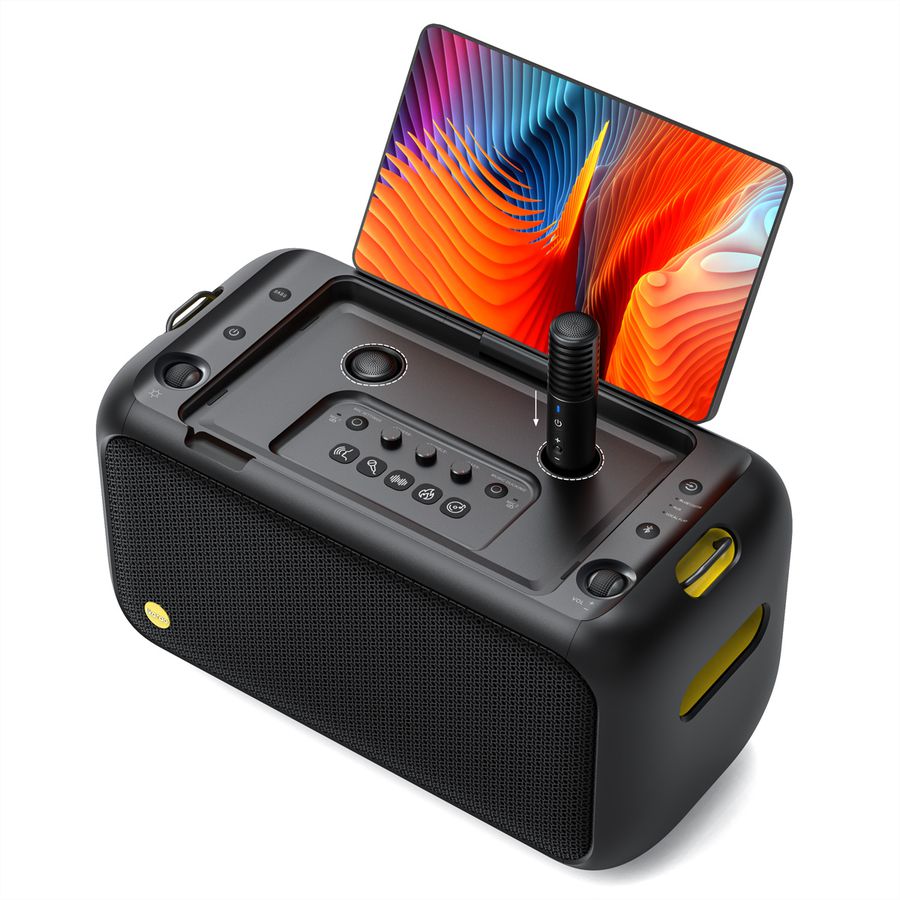 Ikarao Karaokebox Break X1 13" Screen , 2 Mikrofone, 800W max, BT/AUX/USB/SD