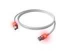 EasyLan DualBoot LED Patchkabel RJ45 S/FTP Kat.6A (Class EA), mit saCon Stecker, LSOH, weiß, 7 m
