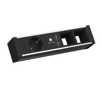 BACHMANN VENID 2x Schutzkontakt, 2x ABD 1x USB-Charger, schwarz