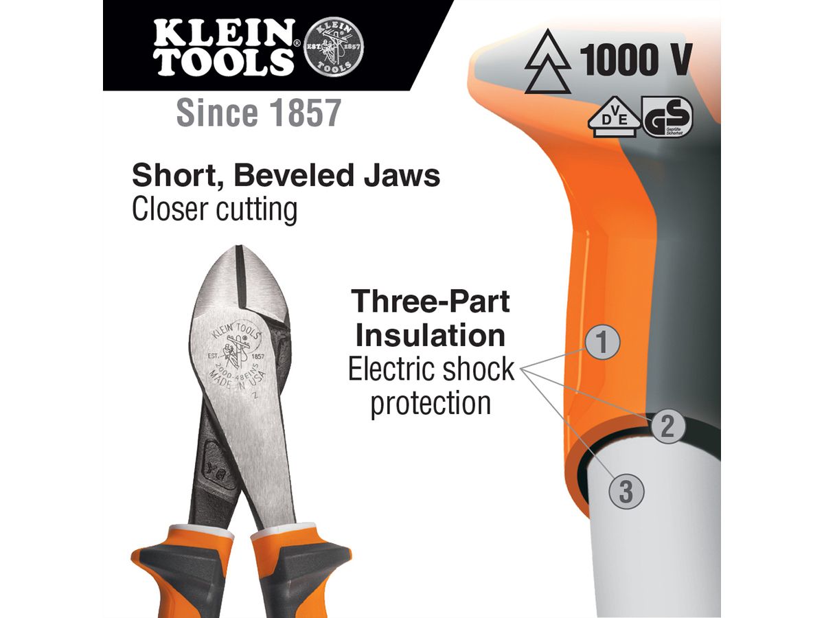 KLEIN TOOLS 200028EINS Pince coupante isolée