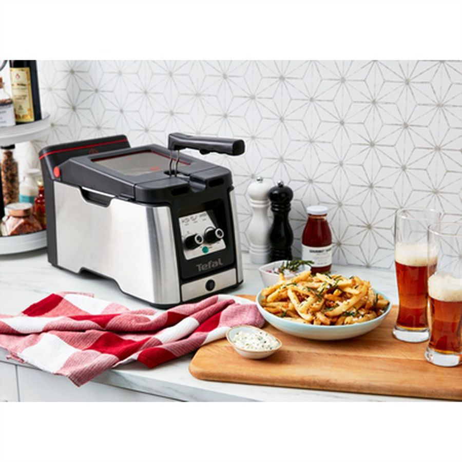 Tefal Fritteuse Clear Duo FR600DCH, 3.5l, Edelstahl, Timer