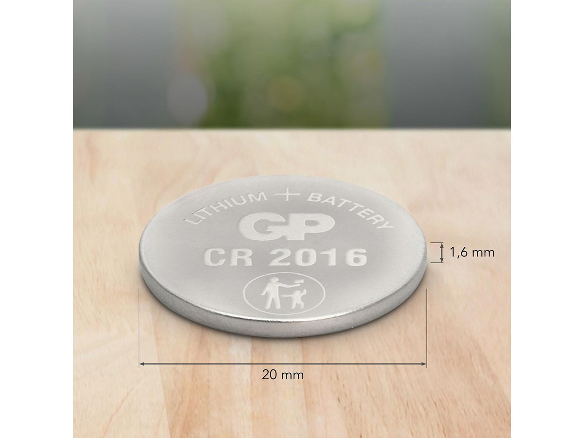 GP Batteries Lithium CR2016 5x 3V Knopfzelle