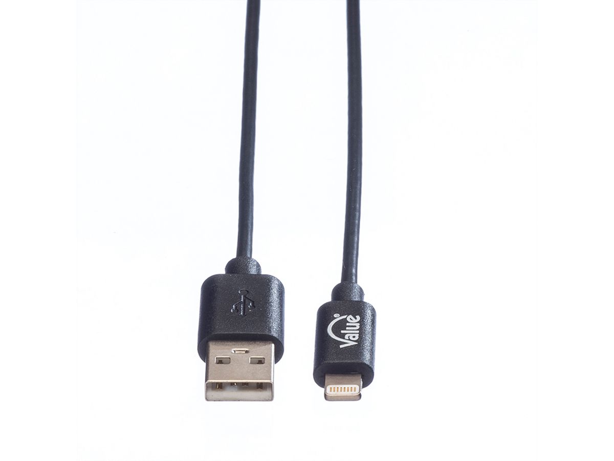 VALUE Câble de charge et synchronisation pour appareils à connecteur Lightning, 1,8 m