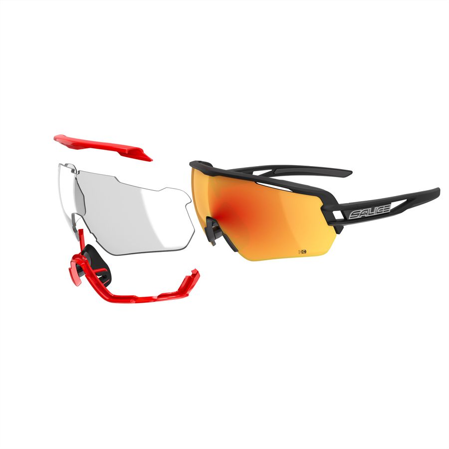 Salice Occhiali Lunettes de sports 020RWX, Black/Red / RW Red