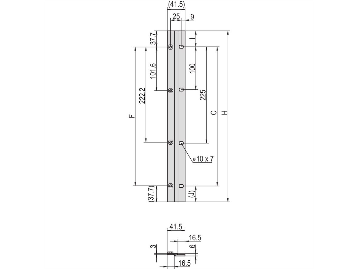 SCHROFF Etsirack 19" à 21" Kit d'adaptation, 6 U