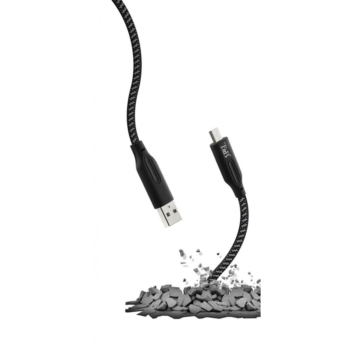 T'NB XW3M USB/Micro USB Kabel, schwarz/rot, 3 Meter