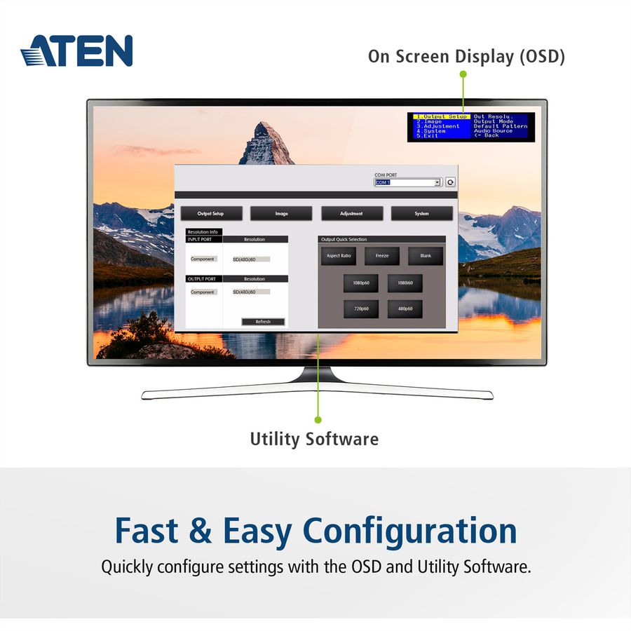 ATEN VC812 HDMI zu VGA Konverter mit Skalierfunktion