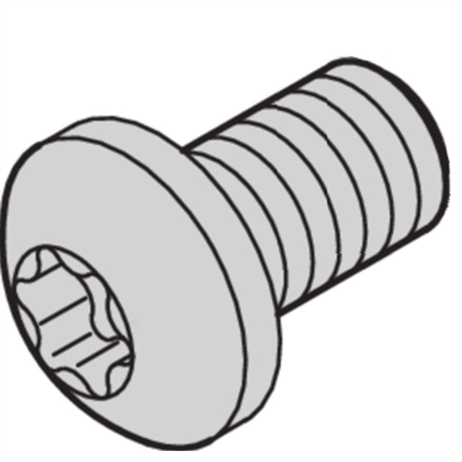 Vis à tête cylindrique de SCHROFF, Torx, acier zingué, M4 × 6 mm, 100 pièces