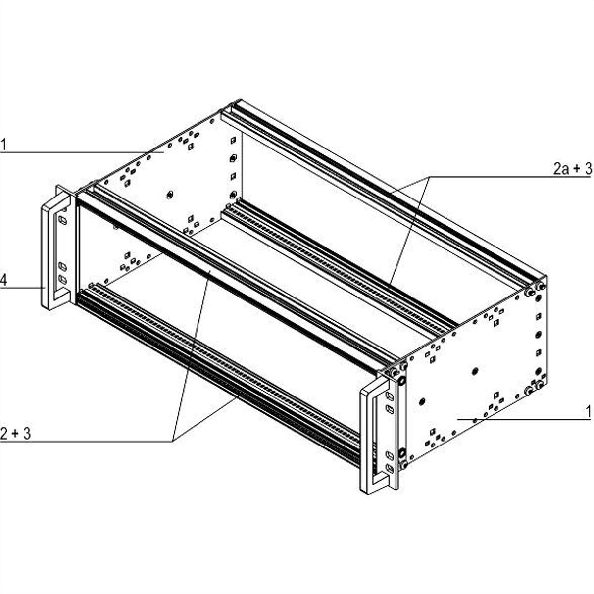 SCHROFF Bausatz, EN 50155, ungeschirmt - BGTR PRO 3HE84TE235T UNGESCH