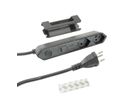 Steffen Bloc multiprises de bureau Alu Desk, 2x T13 + 1xUSB-C PD 18W, noir, 1.5m