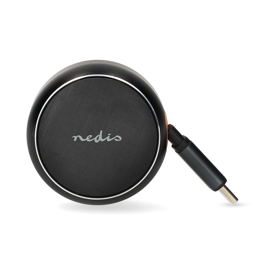Nedis Auto-Ladegerät – 30 W mit aufrollbarem USB-C-Kabel, car charger 30W - Dunkel Grau