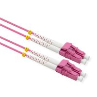 VALUE LWL-Kabel 50/125µm OM4, LC/LC, LSOH, violett, 0,5 m