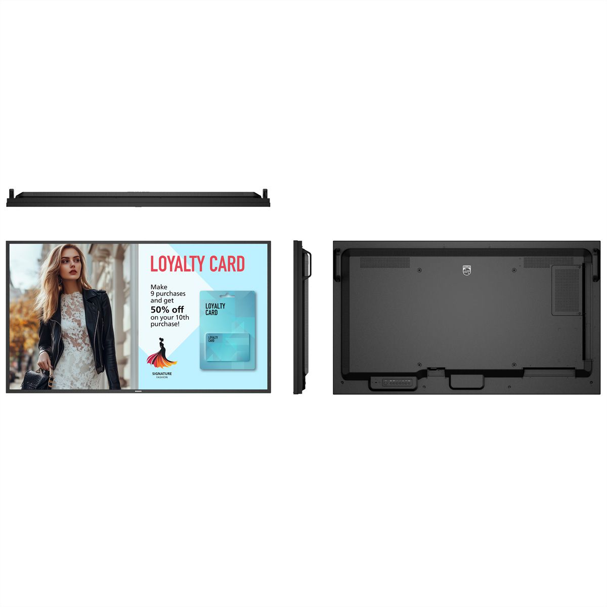 Philips Signage Display 50BDL6017P/00 , 50", UHD, 24/7, 800cd/m², 25% Haze