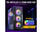 ANTEC AX61 Elite PC Gehäuse Midi Tower Gaming ATX, schwarz