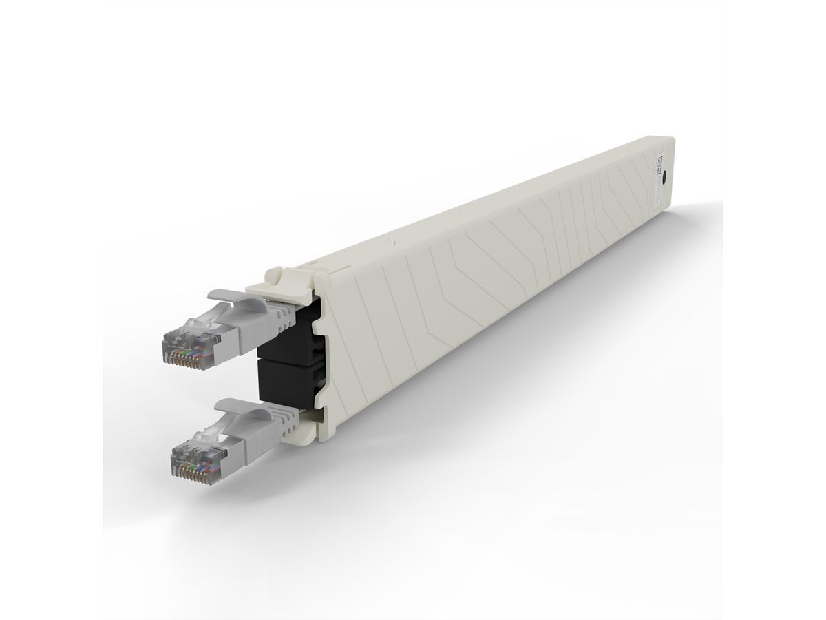 patchbox.one Cassette 8RU STP gris Cat.6a 0,8 m