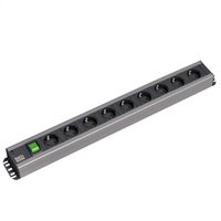 BACHMANN Multiprise 9x contact de protection, interrupteur, 2 m