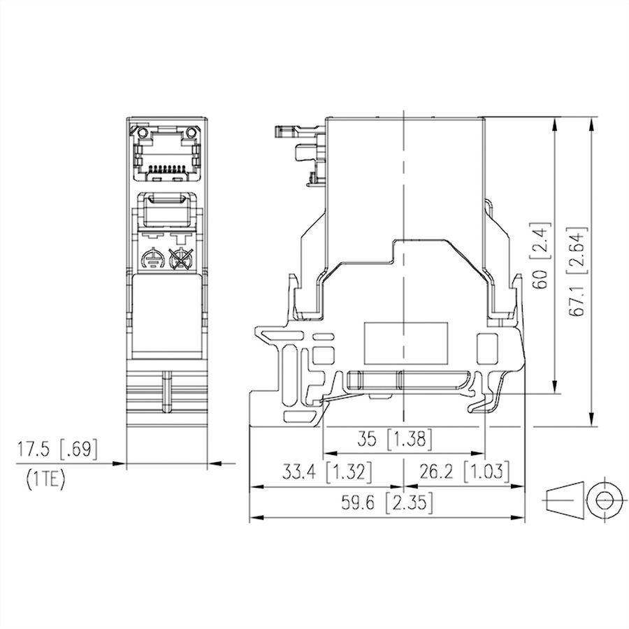 METZ CONNECT E-DAT Industry TS35 field jack insert T568B