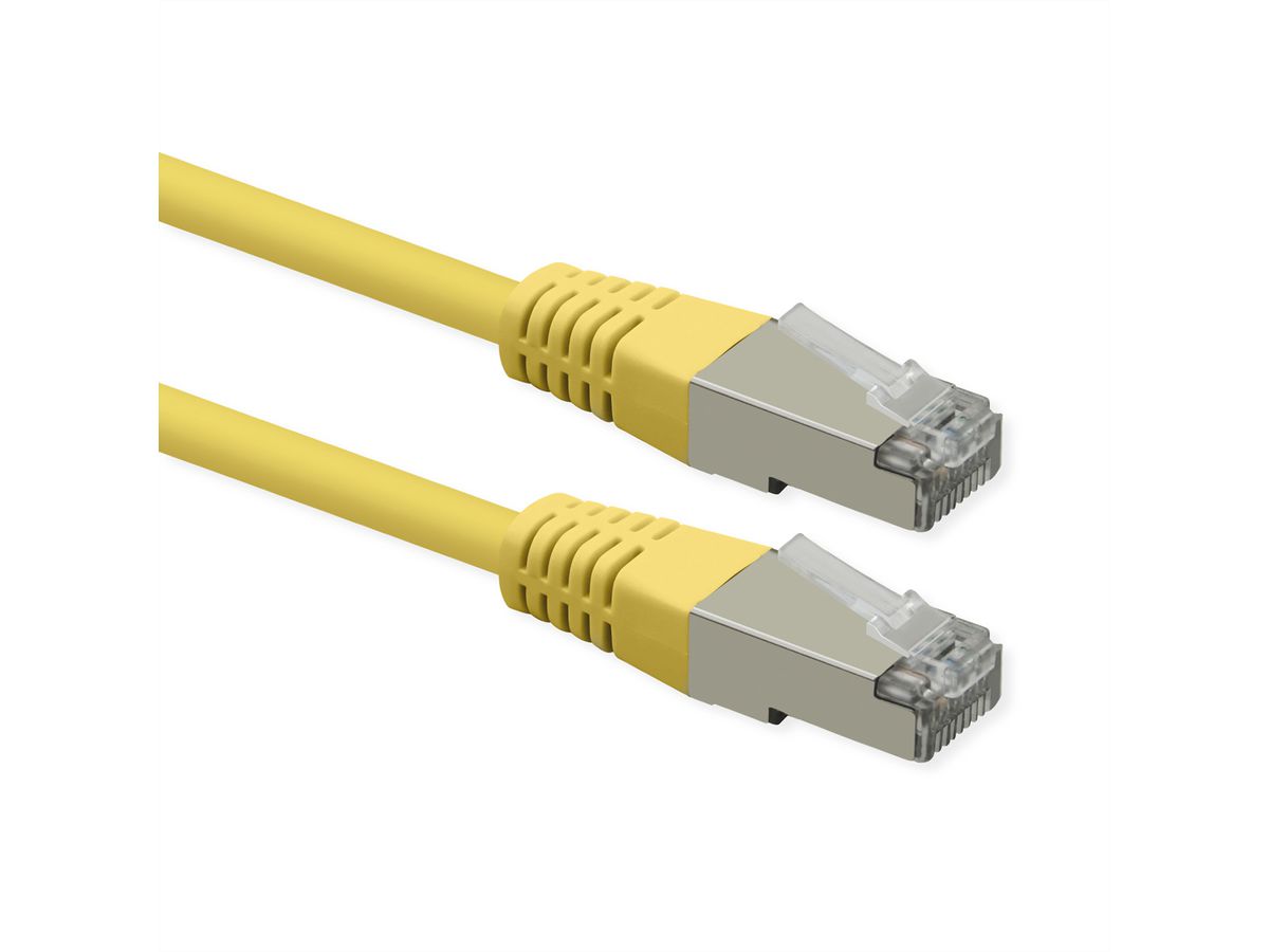 ROLINE Cordon Cat.6 (Classe E), PoE, S/FTP (PiMF) , jaune, 0,5 m