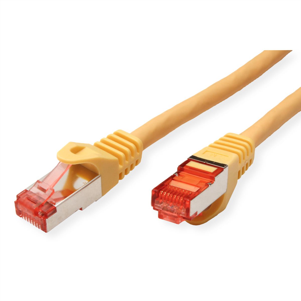 Cordon ROLINE S/FTP(PiMF) Cat.6, LSOH, Component Level, jaune, 0,5 m