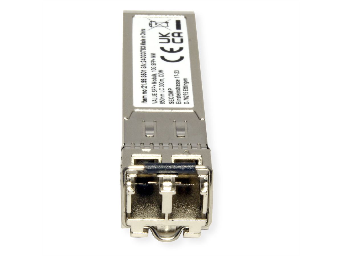 VALUE SFP+ Modul (MiniGBIC) SR/LC, 10GbE, Multimode, 850nm, max. 300m