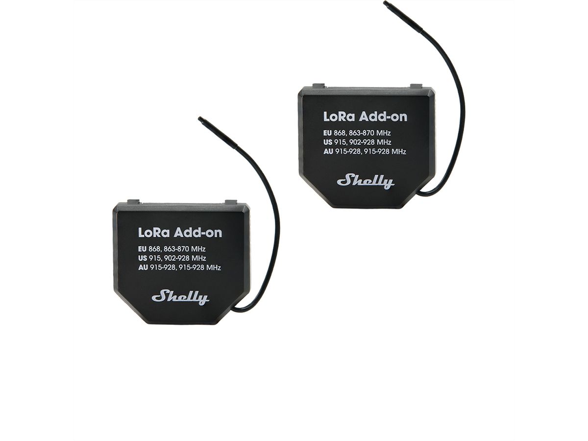 Shelly Acteur de switch LoRa Add-on, (Dual pack)