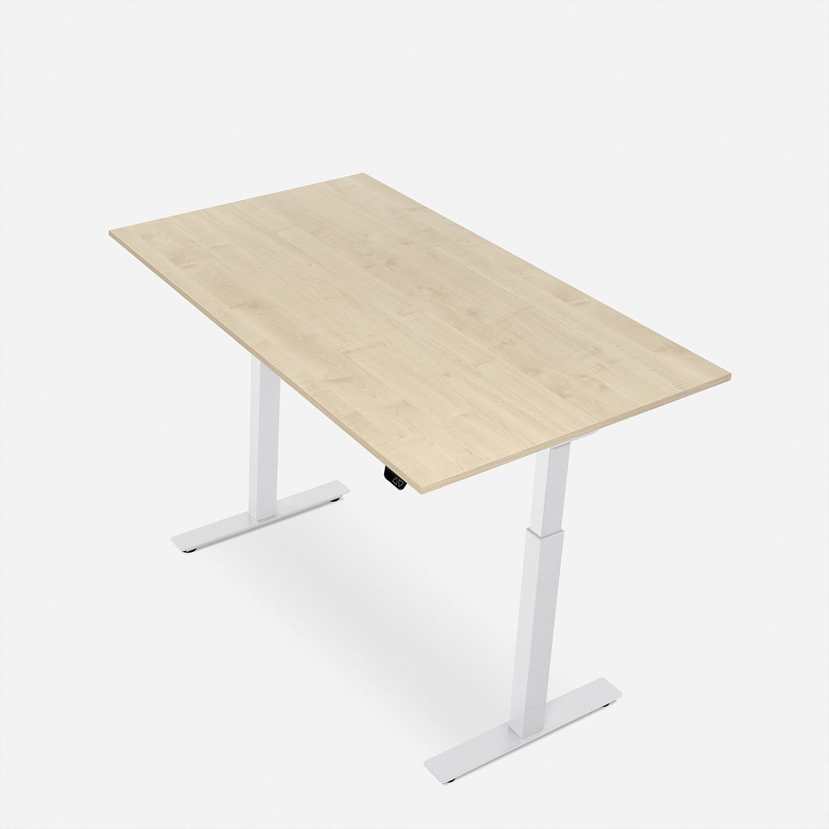WRK21 Schreibtisch Smart 100 x 60 cm, Höhenverstellbar, Mandal Ahorn / Weiss