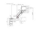 ROLINE LCD-Monitorhalterung mit Gasfeder, Wandmontage, 24-57 Zoll, bis 27 kg