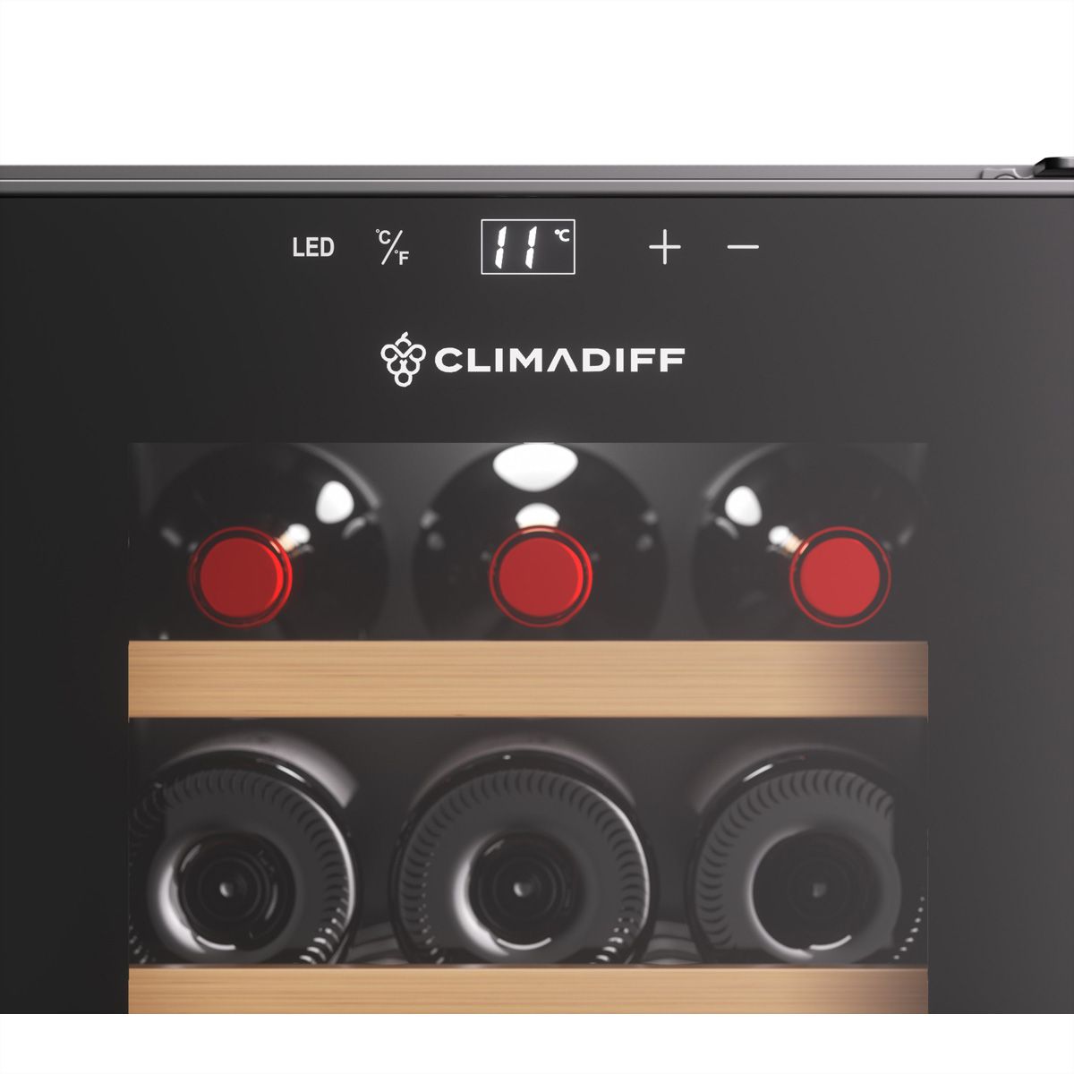 Climadiff Weinkühlschrank CUVEE18, Freistehend, 1 Zone, 18 Flaschen