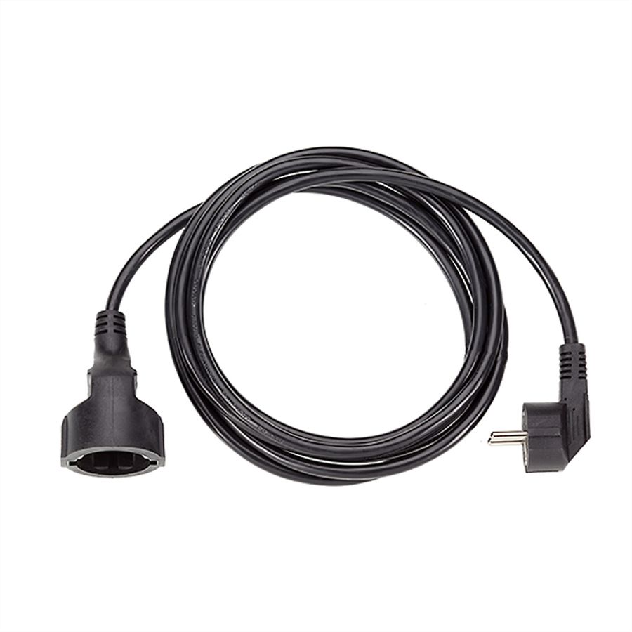 BACHMANN AC230V Câble prolongateur, prises type 2P+T allemand, noir, 3 m
