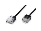 ROLINE UTP DataCenter Patchkabel Cat.6A (Class EA), LSOH, slim, extra kurzer Stecker, schwarz, 5 m