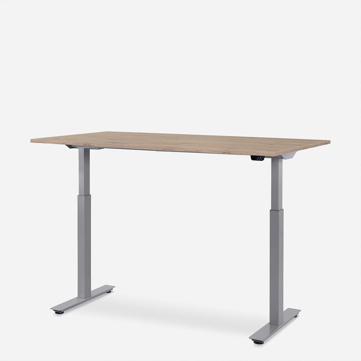 WRK21 Schreibtisch Smart 160 x 80 cm, Höhenverstellbar, Kendal Eiche / Grau