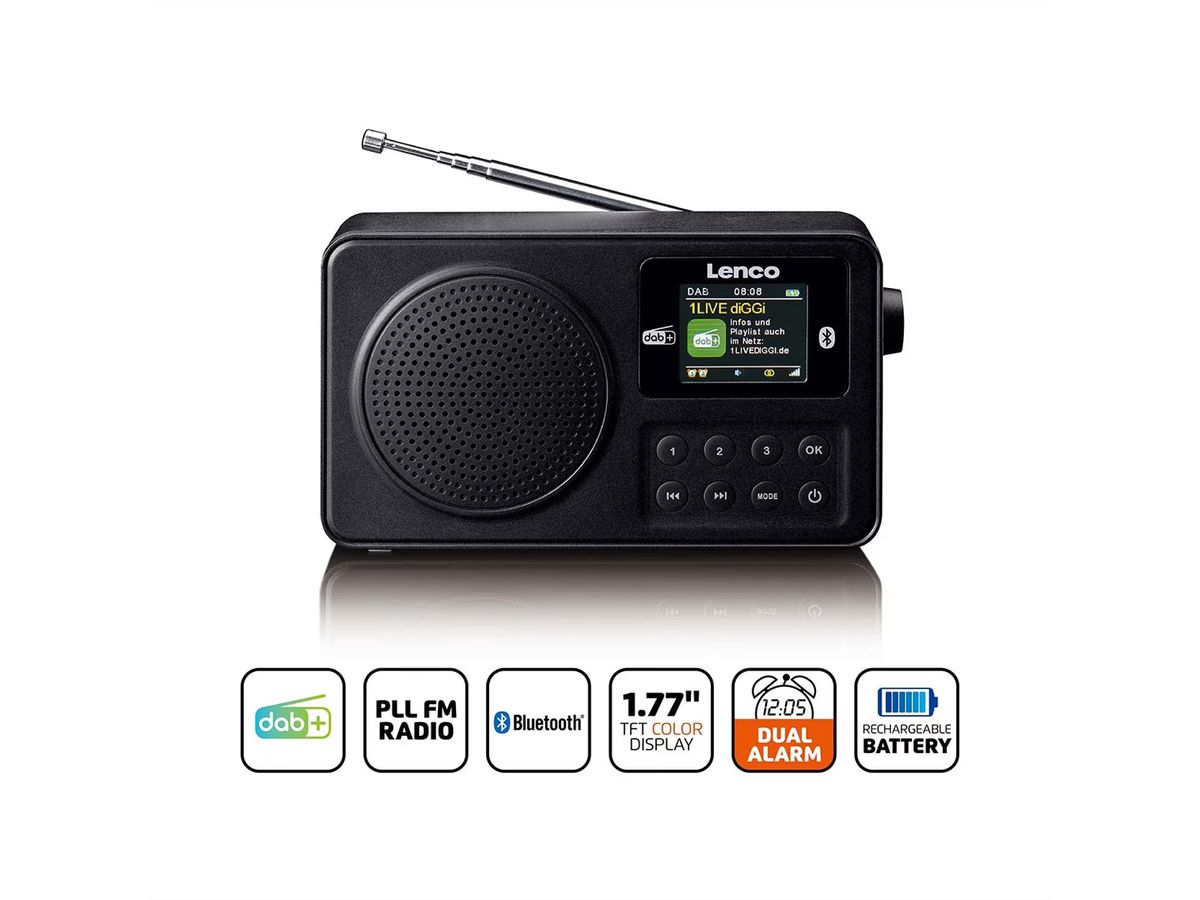 Radio DAB+ compacte PDR-033 de Lenco