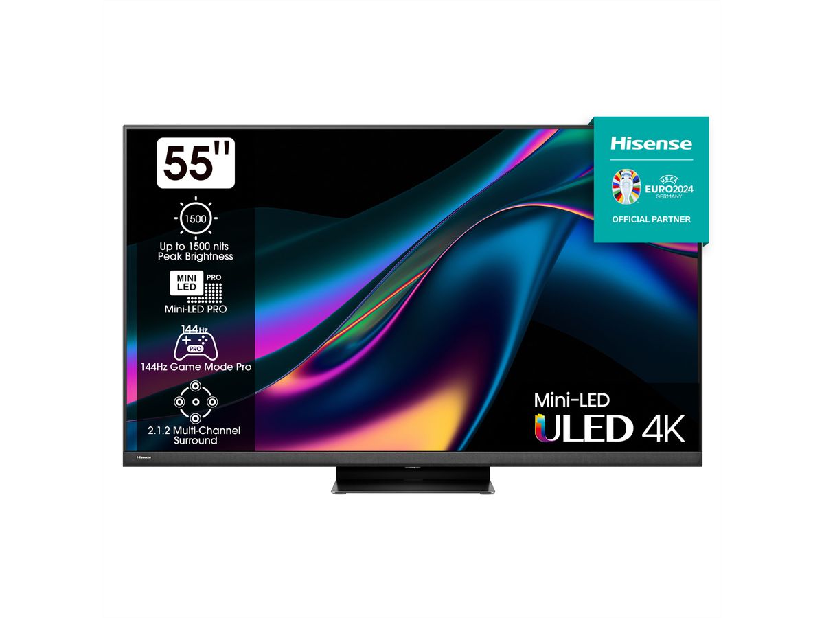 Hisense TV 55U8KQ, 55", ULED 4K, Mini LED, 1500 Nit, 144 Hz