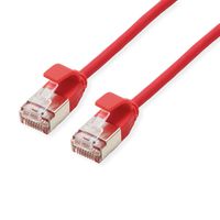 ROLINE Cordon DataCenter U/FTP Cat.6A (Classe EA), LSOH, slim, rouge, 3 m