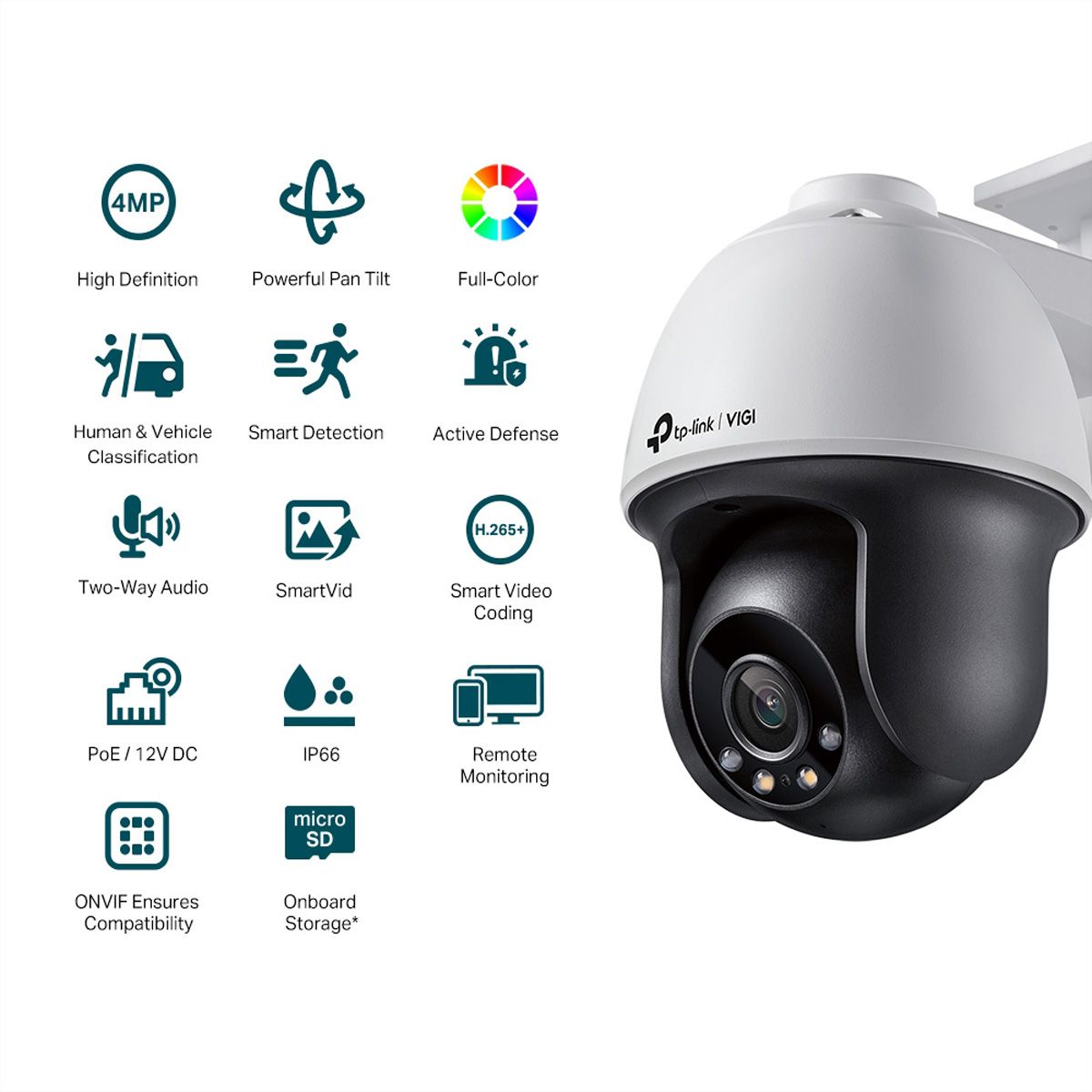 TP-Link VIGI C540(4mm) PT-Caméra 4 MP , 79°, IR-LED 30m