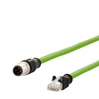 METZ CONNECT Verbindungsleitung M12 ST-RJ45 ST, 4-polig D-kodiert RJ45, 5 m