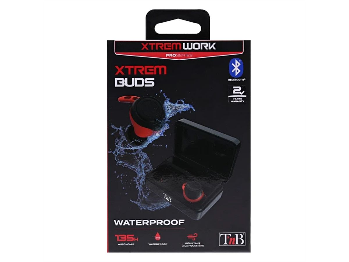 T'nB Xtremework In-Ear Kopfhörer, IPX5, BT5.0, 9h playtime, 135h Batteriecase